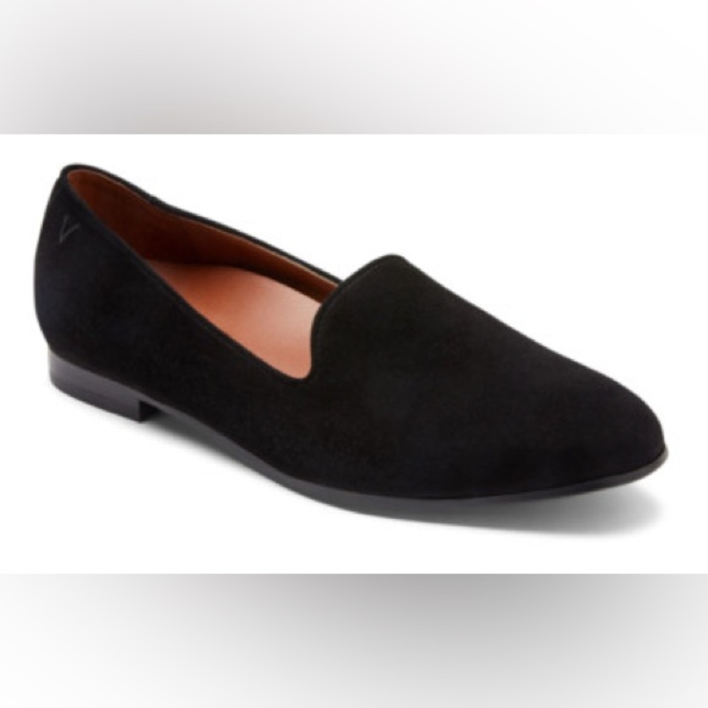 Vionic Willa Black Suede Flat Women's Slip on Loafer size 8